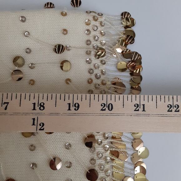 Vintage 1960s A Maxime Original 100% Wool Beaded Evening Volup Top Gypsy Fringe - Picture 14 of 15